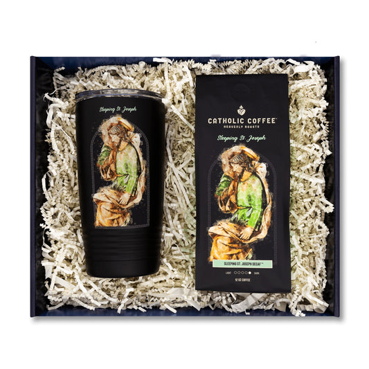 Sleeping St. Joseph Decaf Coffee and Tumbler Gift Set - Ground