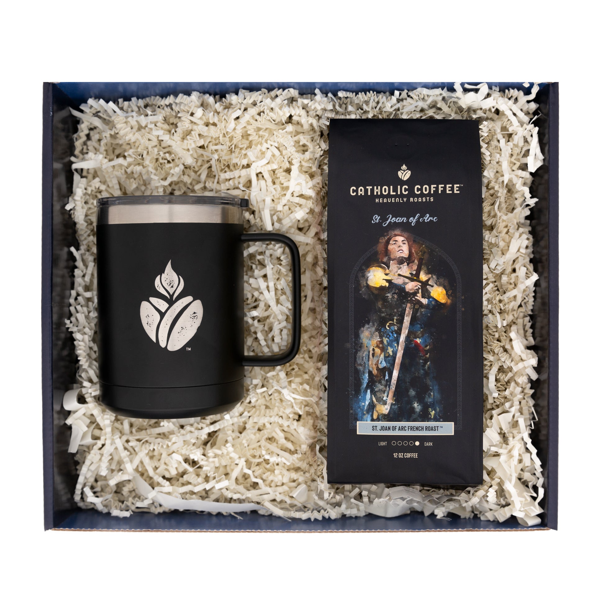 St. Joan of Arc French Blend Coffee & Travel Mug Gift Set - Ground