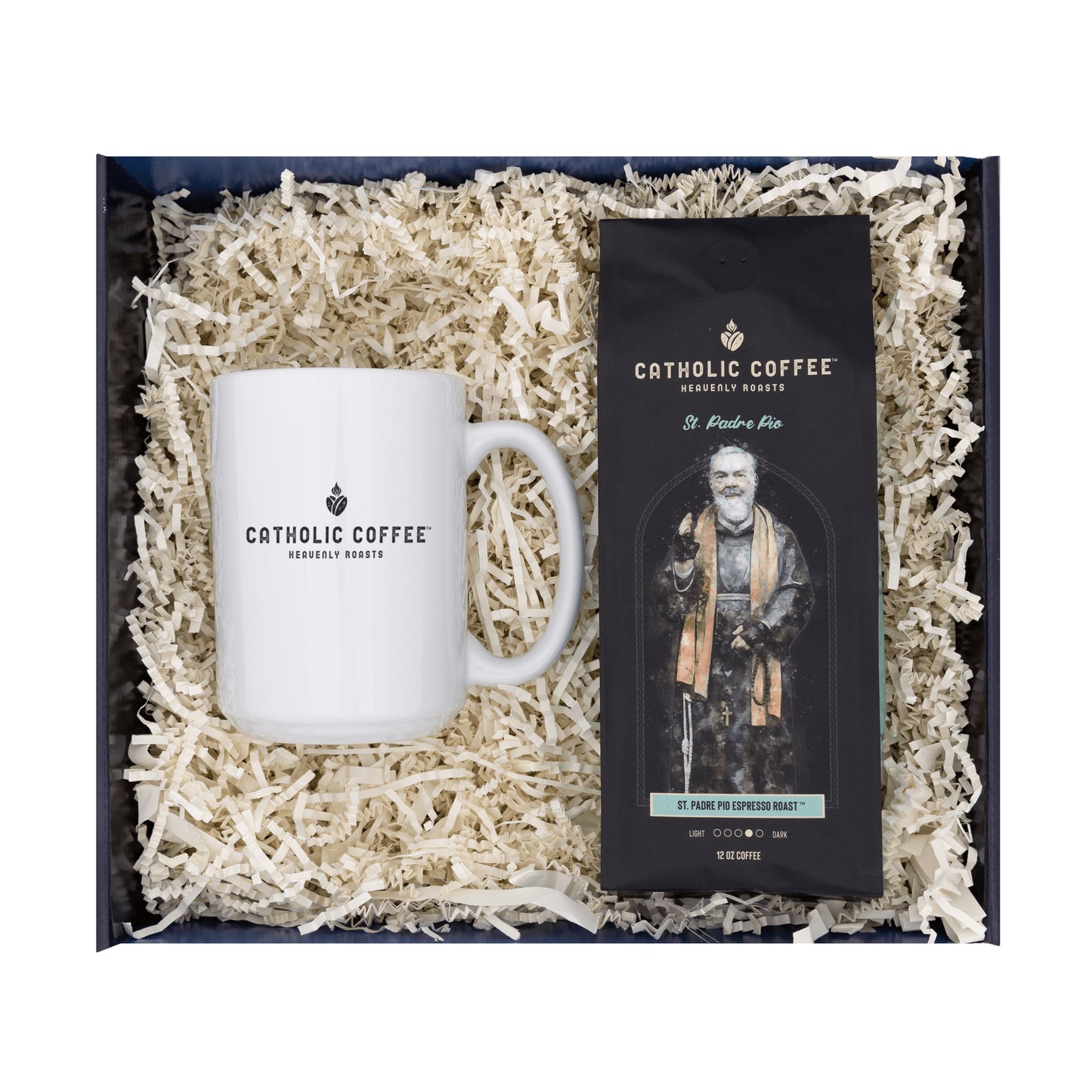 CF White Mug & PadrePio Roast Set - Ground