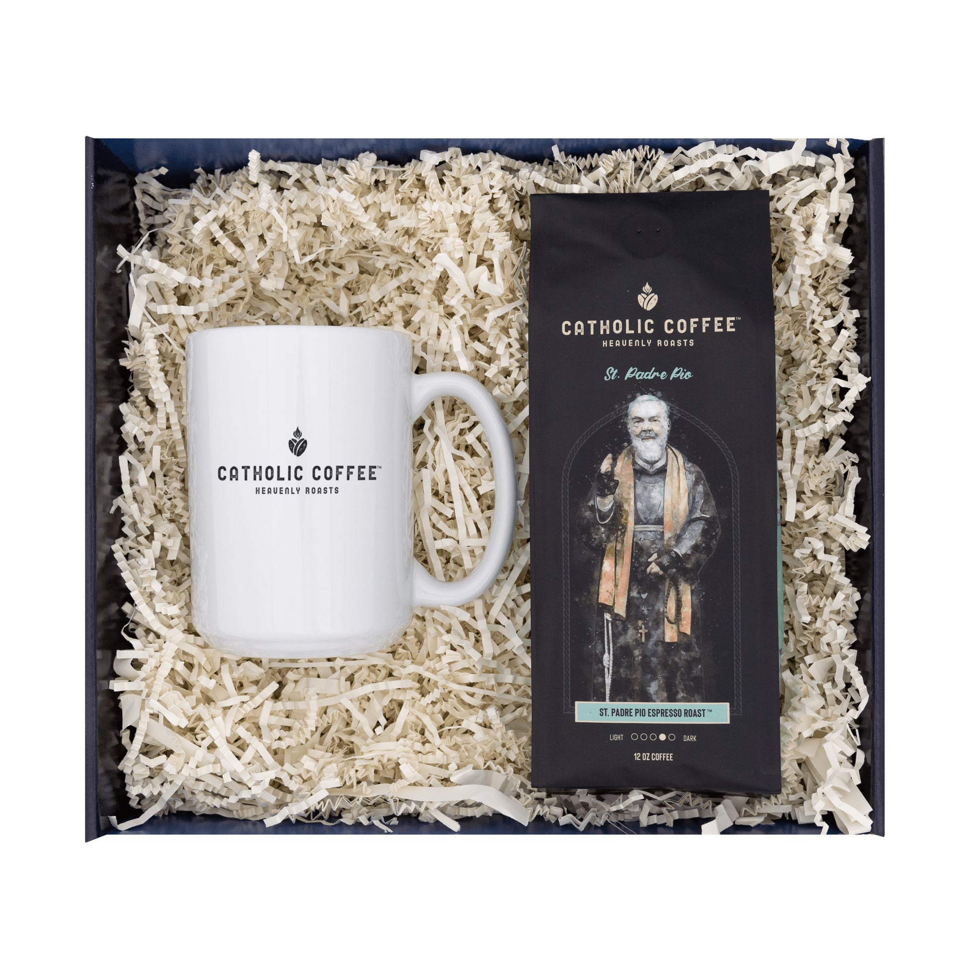 CF White Mug & PadrePio Roast Set - Ground
