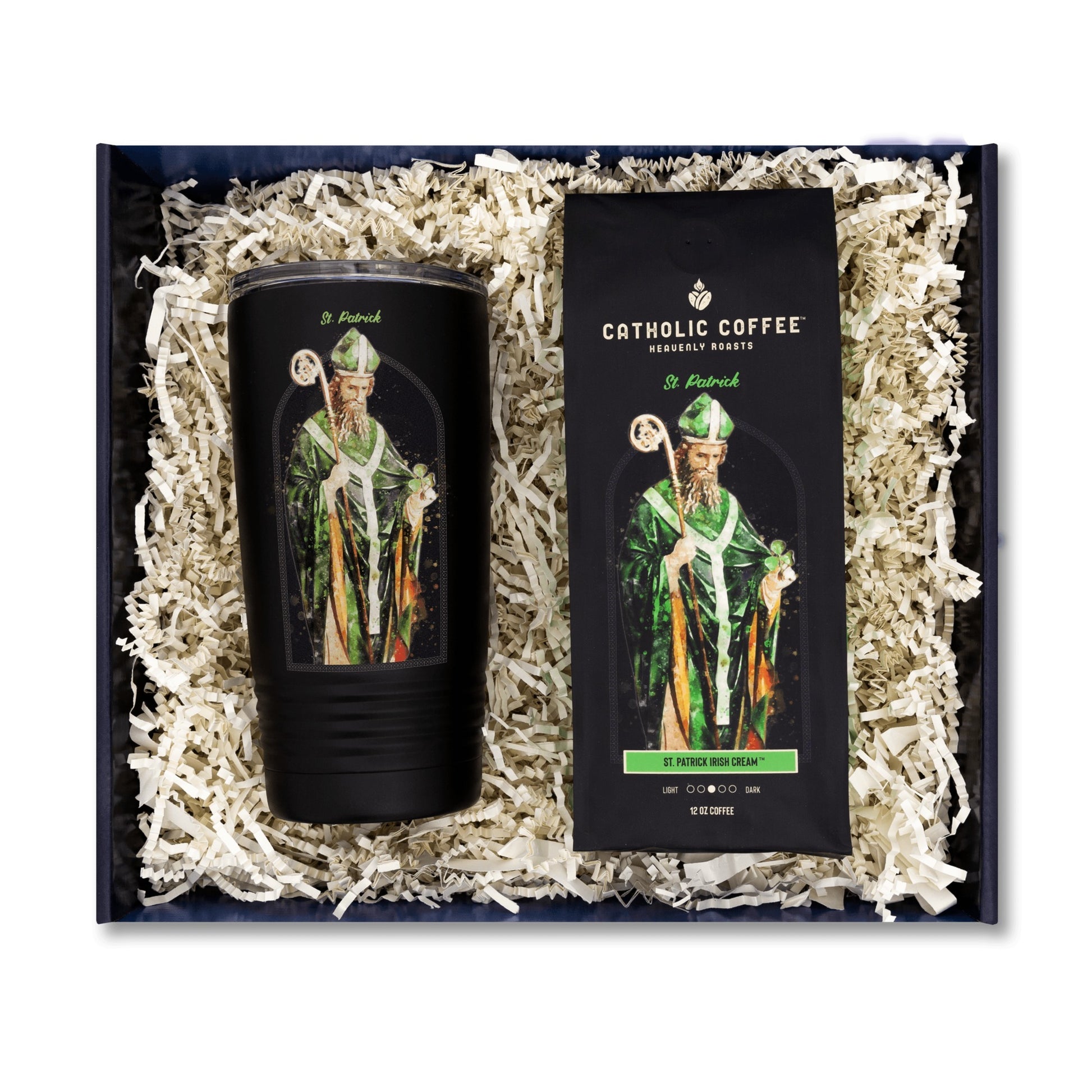 St. Patrick Irish Cream Coffee and Tumbler Gift Set - Ground