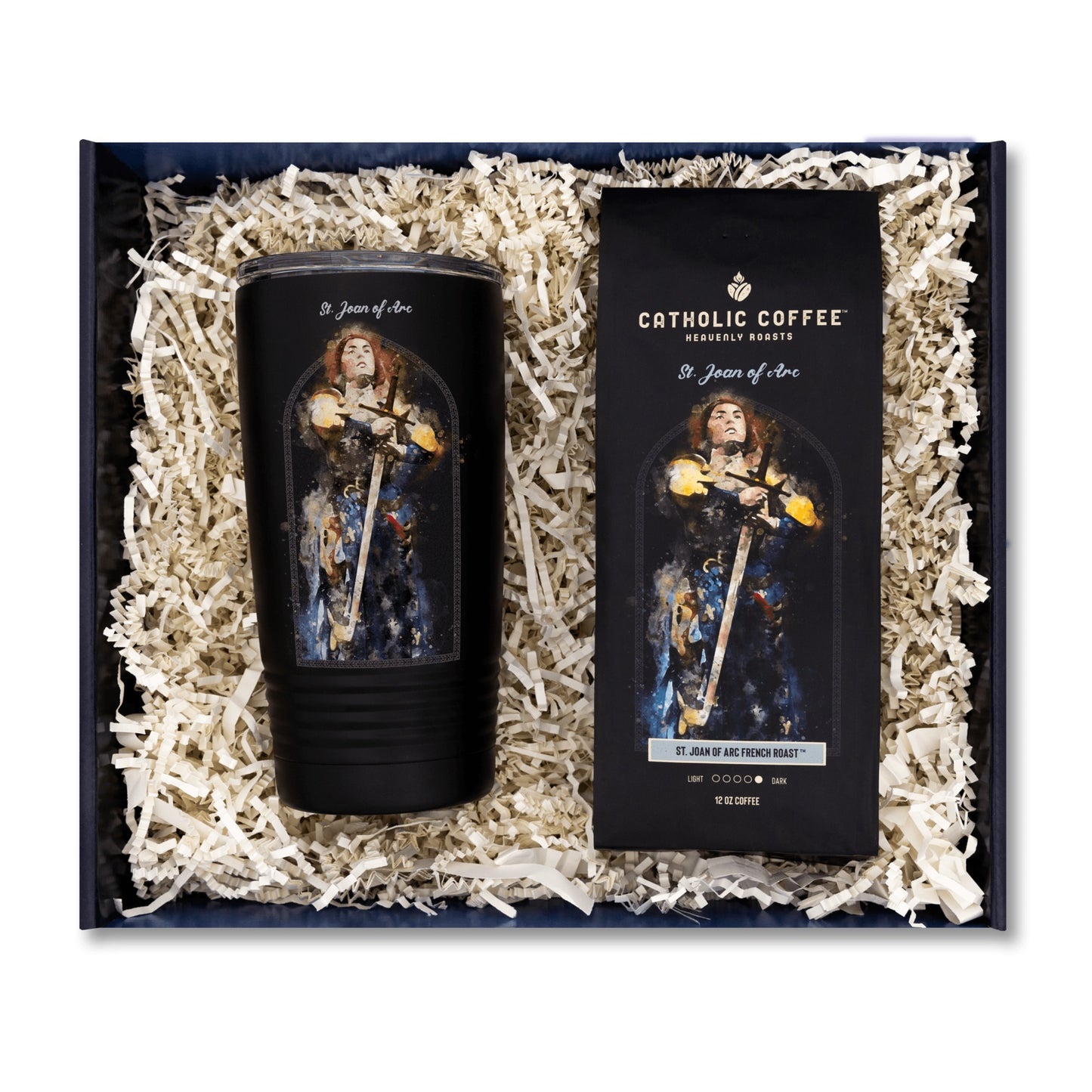 St. Joan of Arc French Blend Coffee and Tumbler Gift Set - Ground