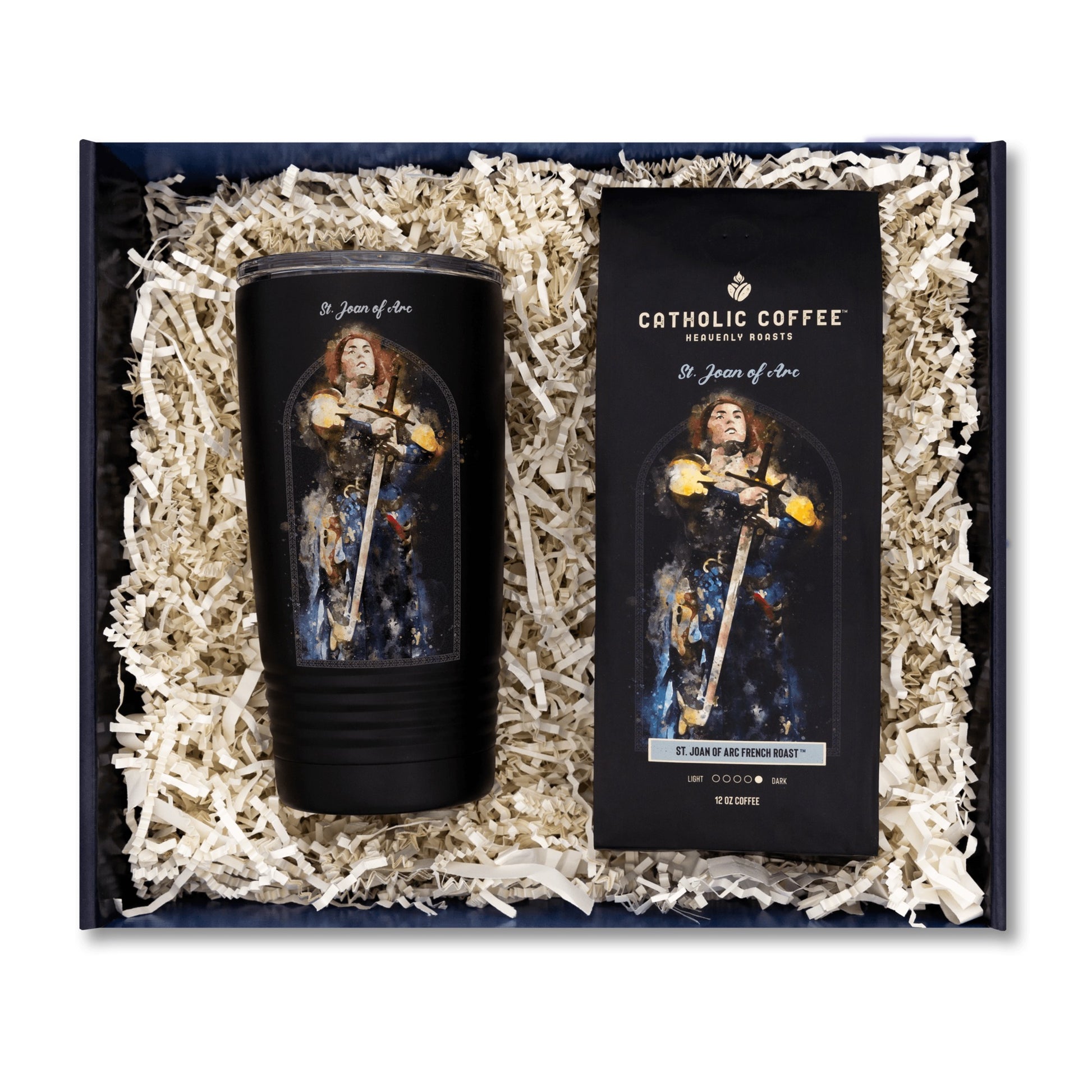 St. Joan of Arc French Blend Coffee and Tumbler Gift Set - Ground